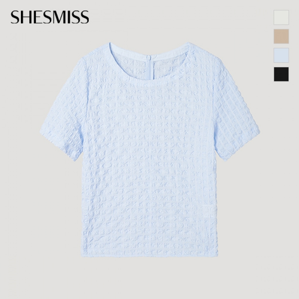 [シーズミス] スクエアパターンブラウス_swwblp22060