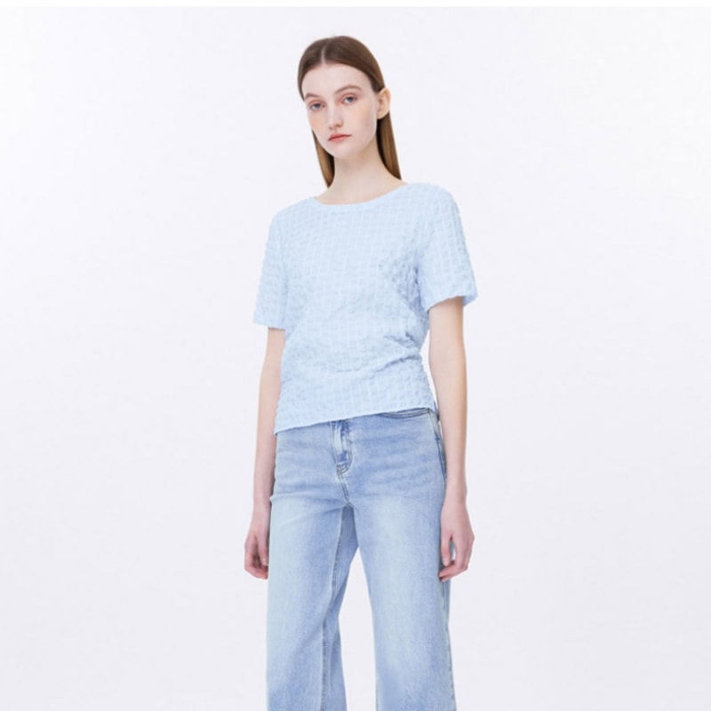 [シーズミス] スクエアパターンブラウス_swwblp22060