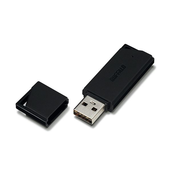（まとめ） バッファローUSB2.0 どっちもUSBメモリー 16GB ブラック RUF2-KR16GA-BK 1個 (×5セット)