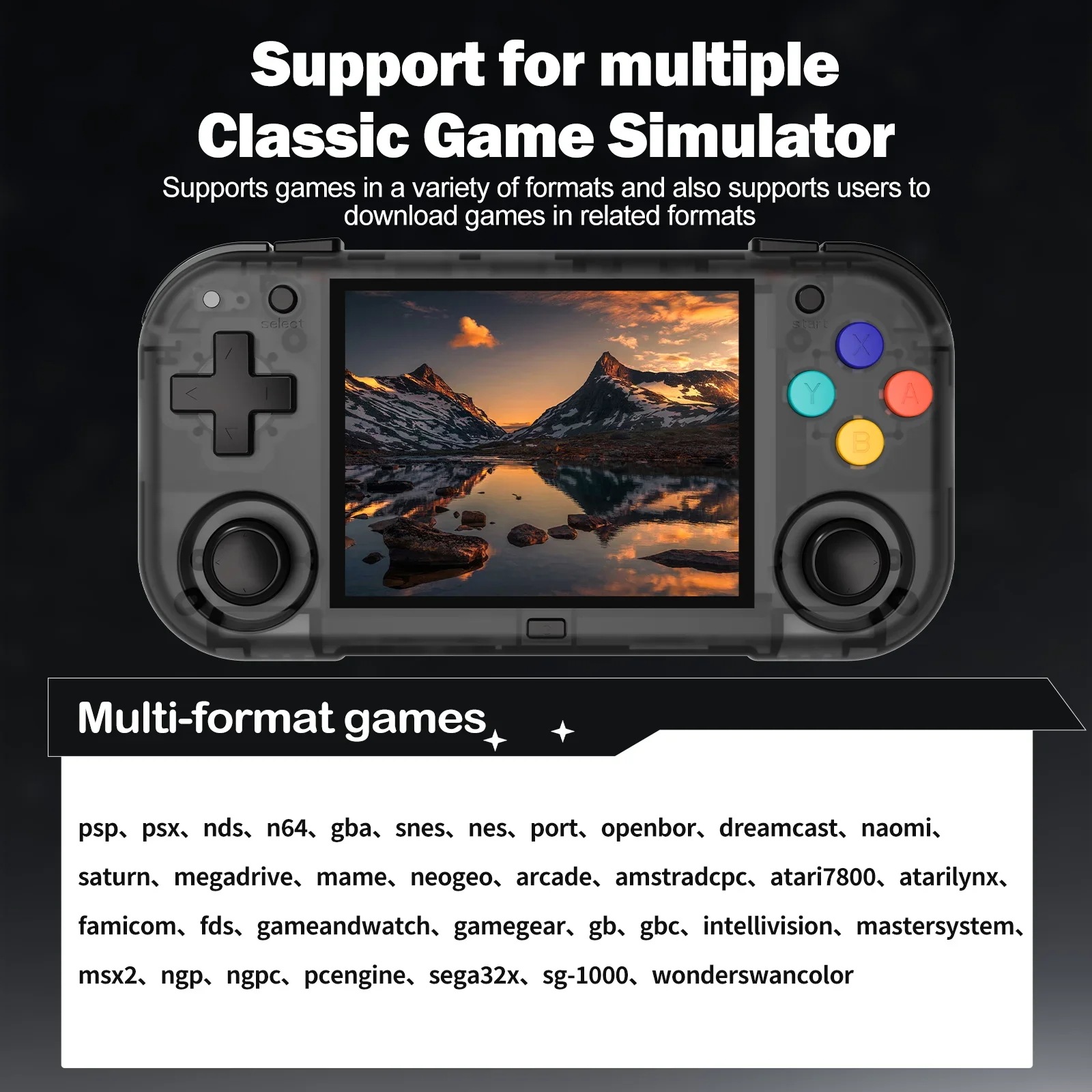 Ampown XU MINI M ハンドヘルド ゲーム コンソール 2.8 インチ スクリーン Linux OS MINIM レトロ シミュレーター ビデオ プレーヤー ポータブル コンソール 子供用
