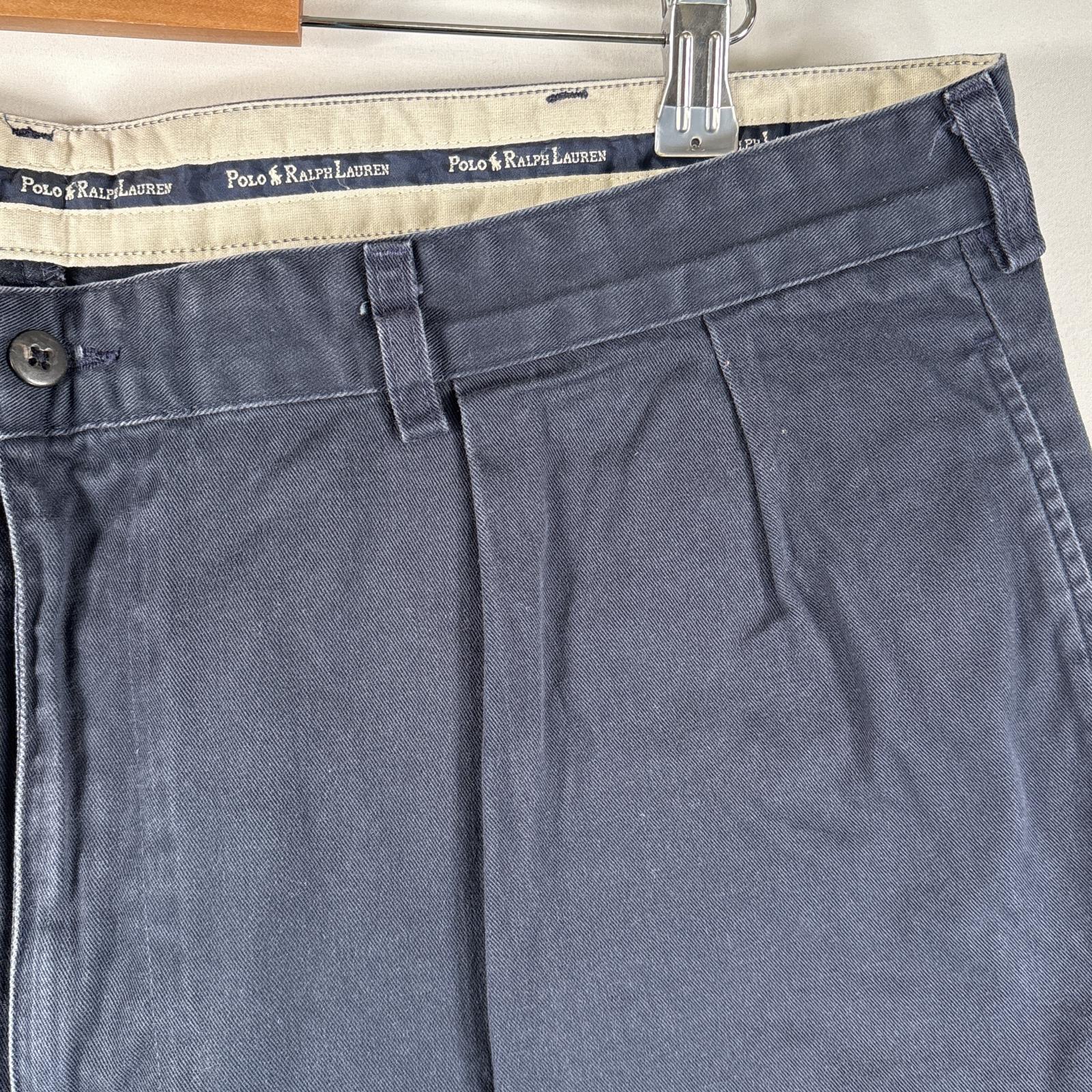 古着 90s/90年代 USA製 ショートパンツ チノパン ポロチノ 大きいサイズ w42 ネイビー メンズ