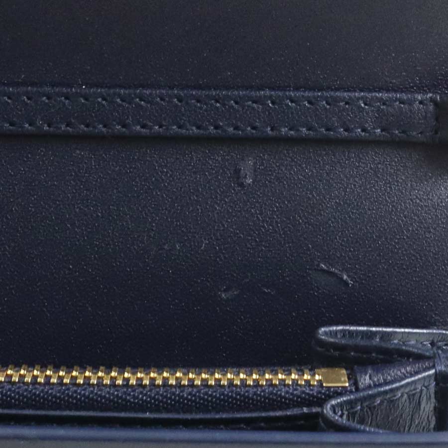 クリスチャンディオール Christian Dior ショルダーウォレット 30モンテーニュ レザー ネイビー レディース 99731g