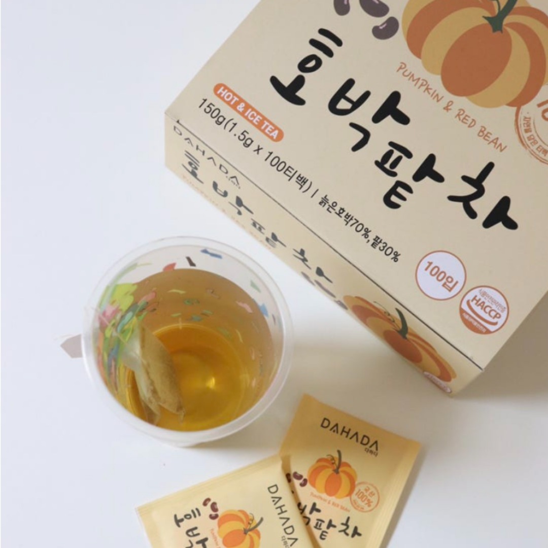 【正規品】 [1+1+1] DAHADA/ダハダ カボチャ小豆茶 100包+100包+100包 / むくみ お茶 / むくみとり