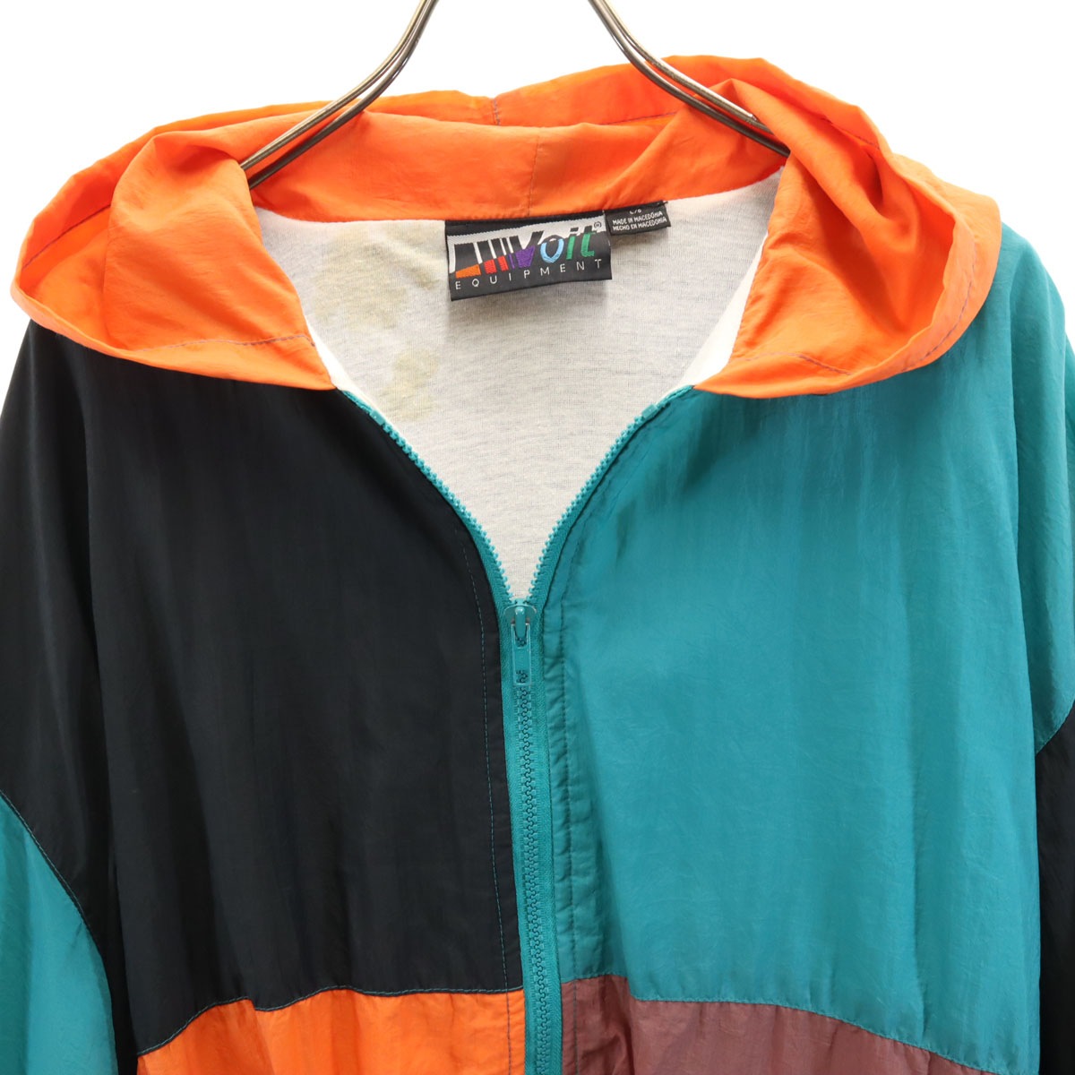 Voit EQUIPMENT 90s オールド ナイロンジャケット L フーディー メンズ 古着 Voit EQUIPMENT 90s オールド ナイロンジャケット L フーディー メンズ 古着