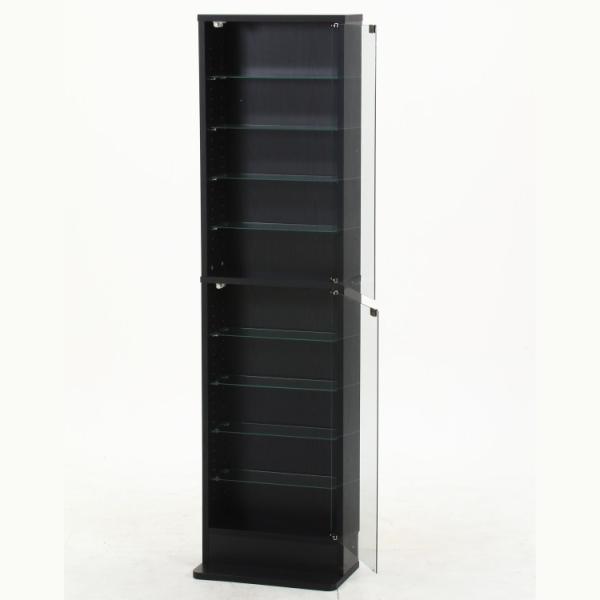 浅型ガラスコレクションケース ハイタイプ 幅48.5cm スリム ディスプレイ 強化ガラスケース リビング コレクションボード 飾り棚 収納ラック 浅型ガラスコレクションケース ハイタイプ 幅48.5cm スリム ディスプレイ 強化ガラスケース リビング コレクションボード 飾り棚 収納ラック