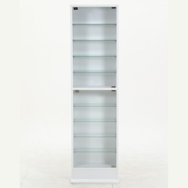 浅型ガラスコレクションケース ハイタイプ 幅48.5cm スリム ディスプレイ 強化ガラスケース リビング コレクションボード 飾り棚 収納ラック 浅型ガラスコレクションケース ハイタイプ 幅48.5cm スリム ディスプレイ 強化ガラスケース リビング コレクションボード 飾り棚 収納ラック