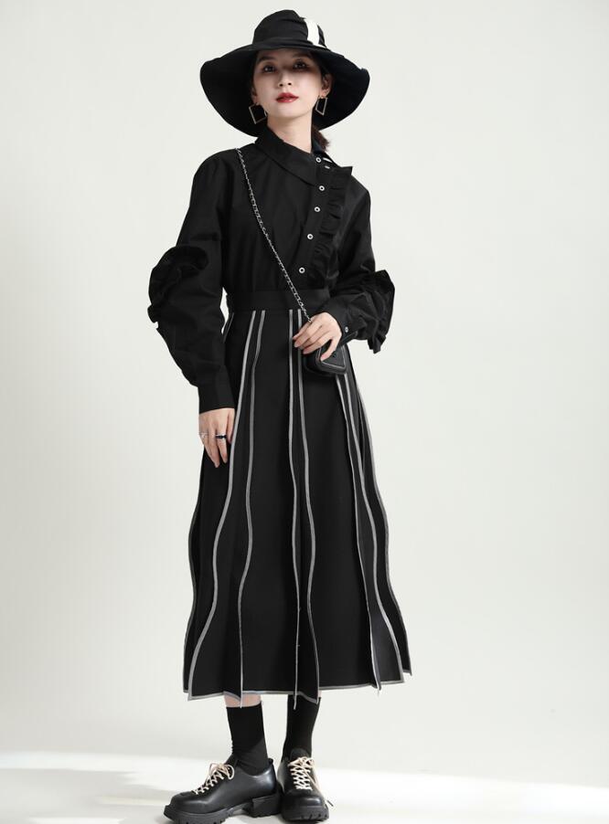 スカート プリーツ ロング丈 秋 冬 フレアスカート バイカラー スカート Aライン ボトムス 春 秋 レディース 個性的 華奢見え 体型カバー おしゃれ カジュアル ナチュラル 女子のカッコイイ スカート プリーツ ロング丈 秋 冬 フレアスカート バイカラー スカート Aライン ボトムス 春 秋 レディース 個性的 華奢見え 体型カバー おしゃれ カジュアル ナチュラル 女子のカッコイイ