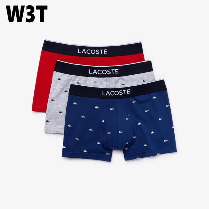 マルチ ワニデザイン 3パック ボクサーパンツ 5H3411-10 5KC/グレー W3T/ネイビー VDP/ブラック マルチ ワニデザイン 3パック ボクサーパンツ 5H3411-10 5KC/グレー W3T/ネイビー VDP/ブラック