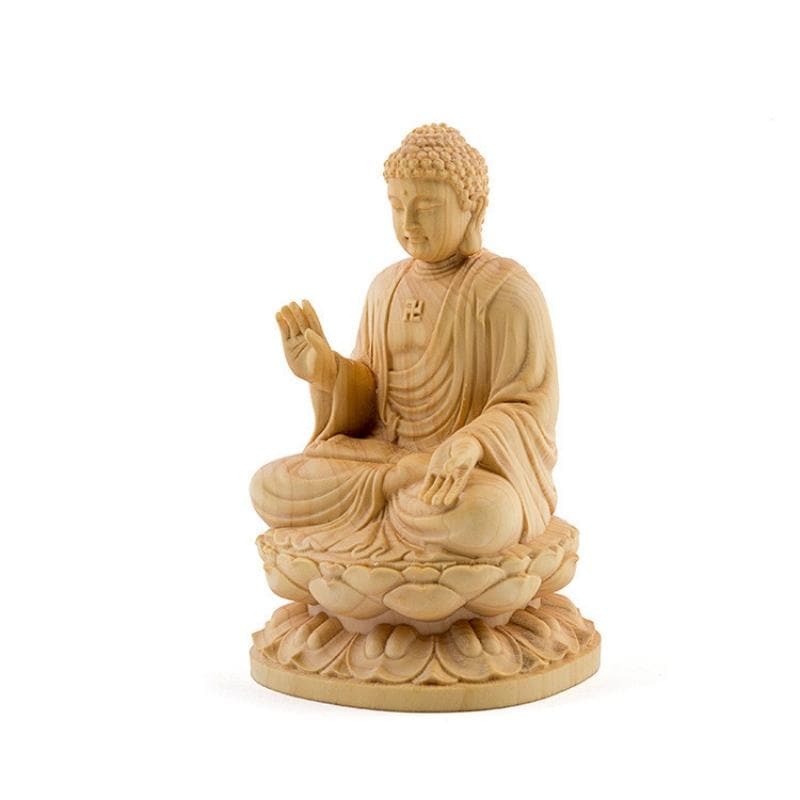 【新品追加】木彫仏像 木彫り 卍仏像 木製 仏像 釈迦如来 座像 2.0 桧木 本体のみ 釈迦如来像 曹洞宗 臨済宗 天台宗 禅宗 本尊 お釈迦様 座