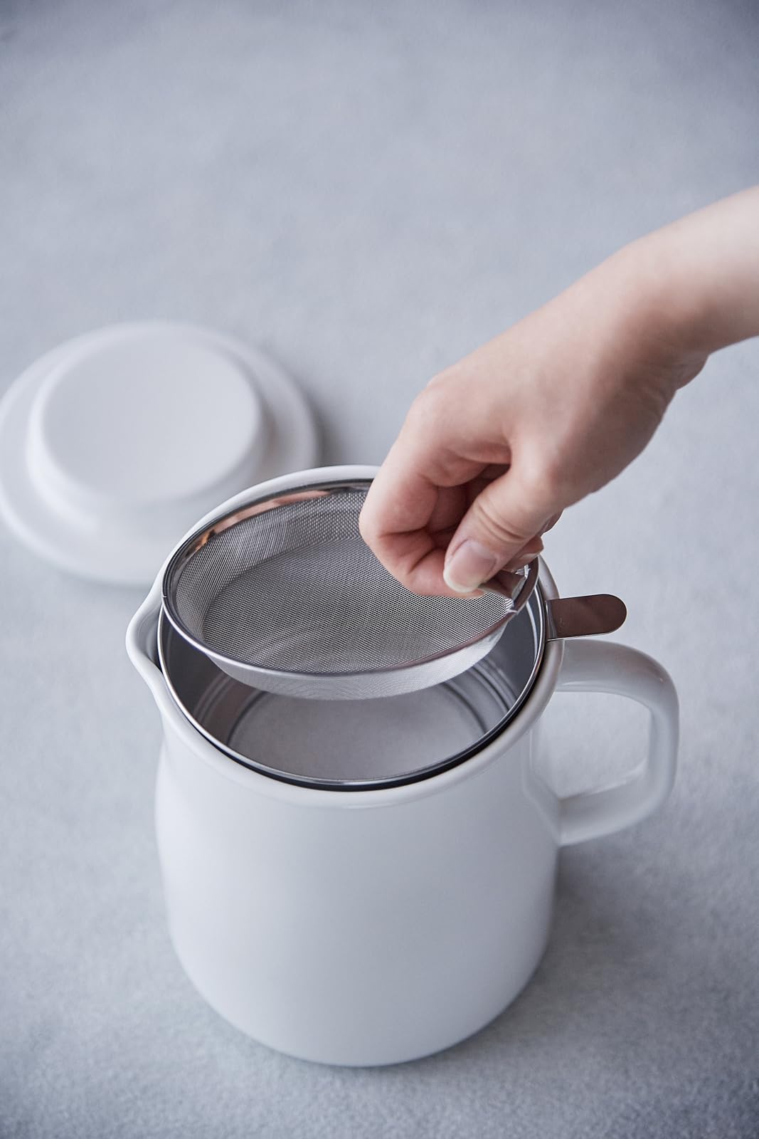 野田琺瑯(Nodahoro) オイルポット ホーロー 耐熱 800ml 日本製 ロカポ ホワイト NOL-800