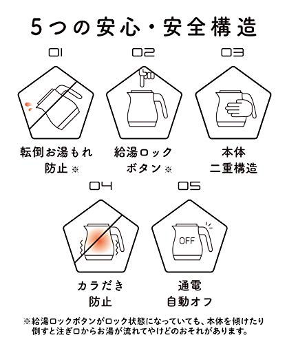タイガー魔法瓶(TIGER) 電気ケトル 湯沸かし わく子 0.8L 転倒お湯漏れ防止 カラ炊き防止 ホワイト PCF-G080W タイガー魔法瓶(TIGER) 電気ケトル 湯沸かし わく子 0.8L 転倒お湯漏れ防止 カラ炊き防止 ホワイト PCF-G080W