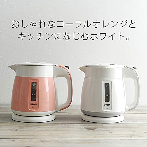 タイガー魔法瓶(TIGER) 電気ケトル 湯沸かし わく子 0.8L 転倒お湯漏れ防止 カラ炊き防止 ホワイト PCF-G080W タイガー魔法瓶(TIGER) 電気ケトル 湯沸かし わく子 0.8L 転倒お湯漏れ防止 カラ炊き防止 ホワイト PCF-G080W