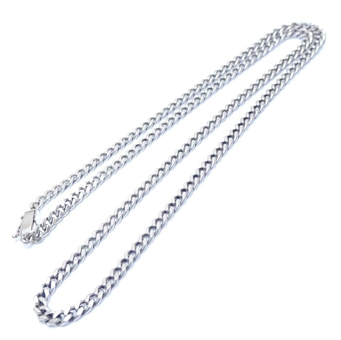 喜平ネックレス Pt850プラチナ 2面 シングル 51cm 30.5g/75822【中古】