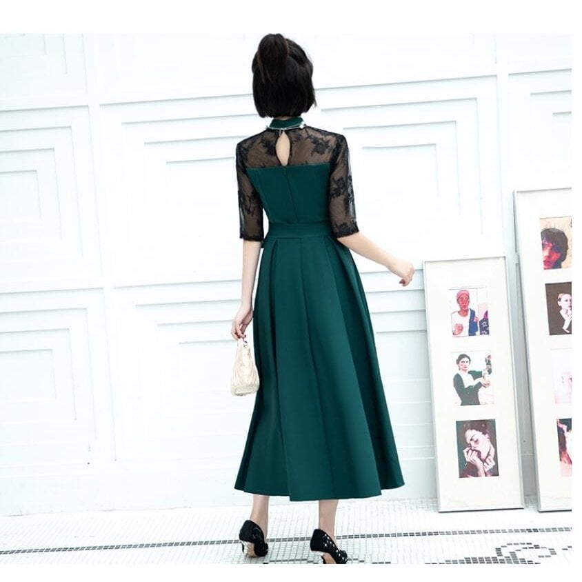 パーティードレス 結婚式 大きい ミモレ丈ワンピース 30代 40代 50代 袖あり きれいめ お呼 パーティードレス 結婚式 大きい ミモレ丈ワンピース 30代 40代 50代 袖あり きれいめ お呼