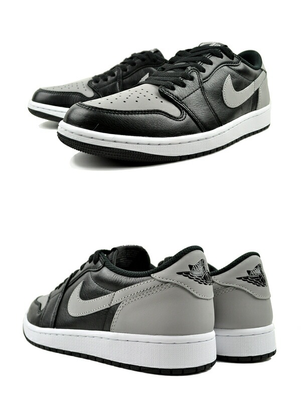 エアジョーダン 1 レトロ ロー OG スニーカー AJ1 ブラック ミディアムグレー シャドウ