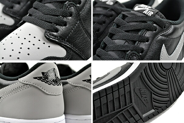 エアジョーダン 1 レトロ ロー OG スニーカー AJ1 ブラック ミディアムグレー シャドウ