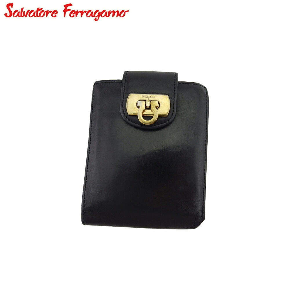 【新品未使用】サルヴァトーレ フェラガモ ガンチーニ ミニ財布 中古】 サルヴァトーレ フェラガモ 二つ折り 財布 ミニ財布 レディース