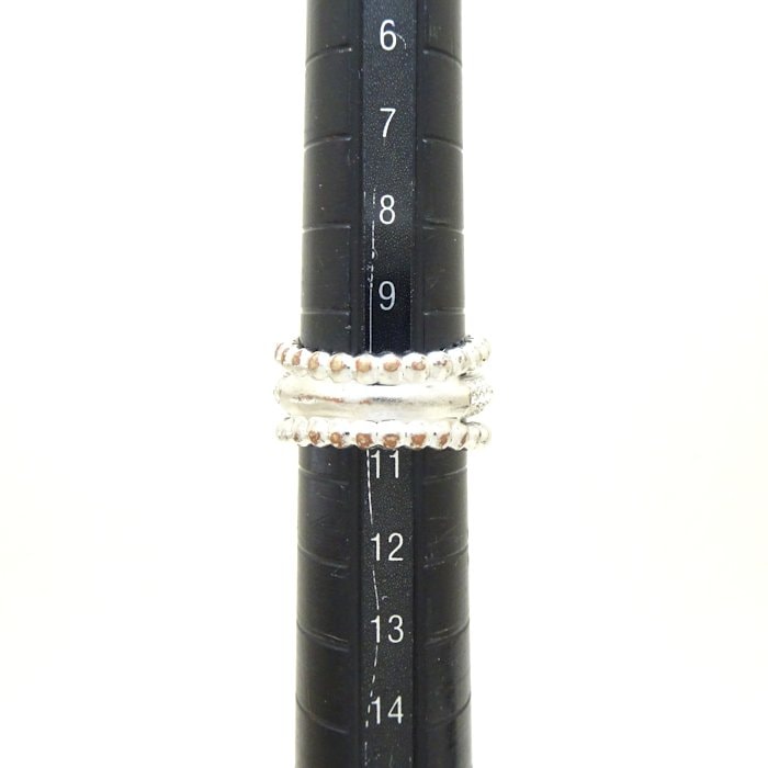 クリスタル リング 指輪 クリア #52 10号 シルバーメッキ/292510【中古】