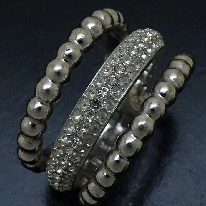 クリスタル リング 指輪 クリア #52 10号 シルバーメッキ/292510【中古】