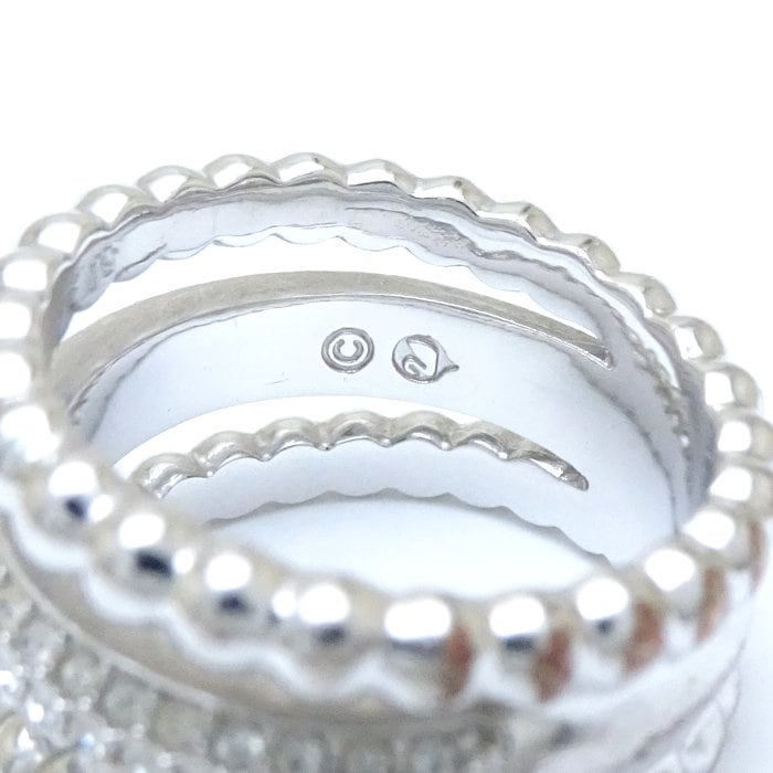 クリスタル リング 指輪 クリア #52 10号 シルバーメッキ/292510【中古】