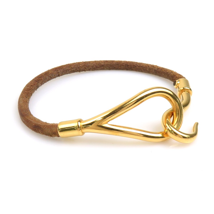 エルメス HERMES ブレスレット ジャンボ レザー/メタル ブラウン/ゴールド レディース e60547a エルメス HERMES ブレスレット ジャンボ レザー/メタル ブラウン/ゴールド レディース e60547a