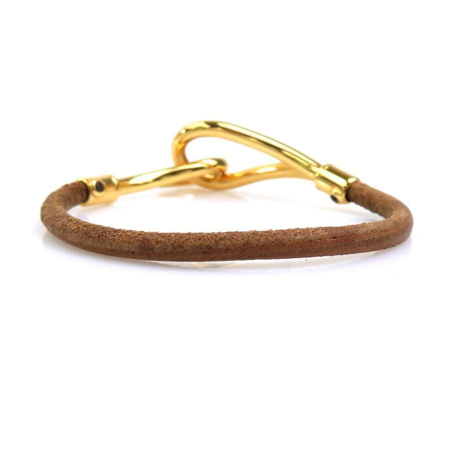 エルメス HERMES ブレスレット ジャンボ レザー/メタル ブラウン/ゴールド レディース e60547a エルメス HERMES ブレスレット ジャンボ レザー/メタル ブラウン/ゴールド レディース e60547a