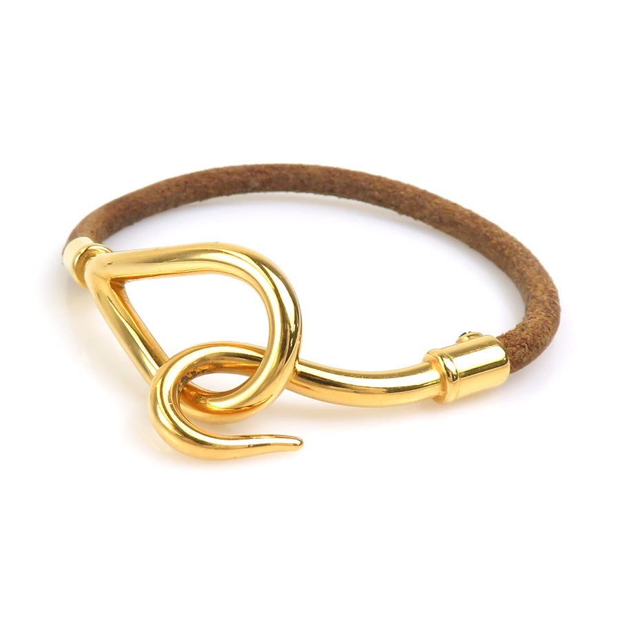 エルメス HERMES ブレスレット ジャンボ レザー/メタル ブラウン/ゴールド レディース e60547a エルメス HERMES ブレスレット ジャンボ レザー/メタル ブラウン/ゴールド レディース e60547a