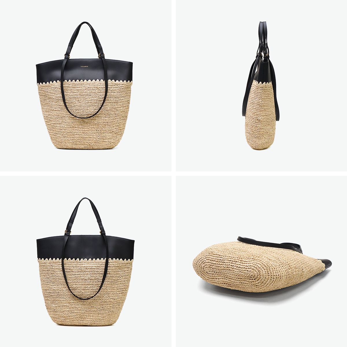 正規品 トートバッグ レディース ブランド 女性 おしゃれ ナチュラル 手持ち 肩がけ 軽量 A4 縦 本革 レザー かご SANDRO ラフィア V-8841