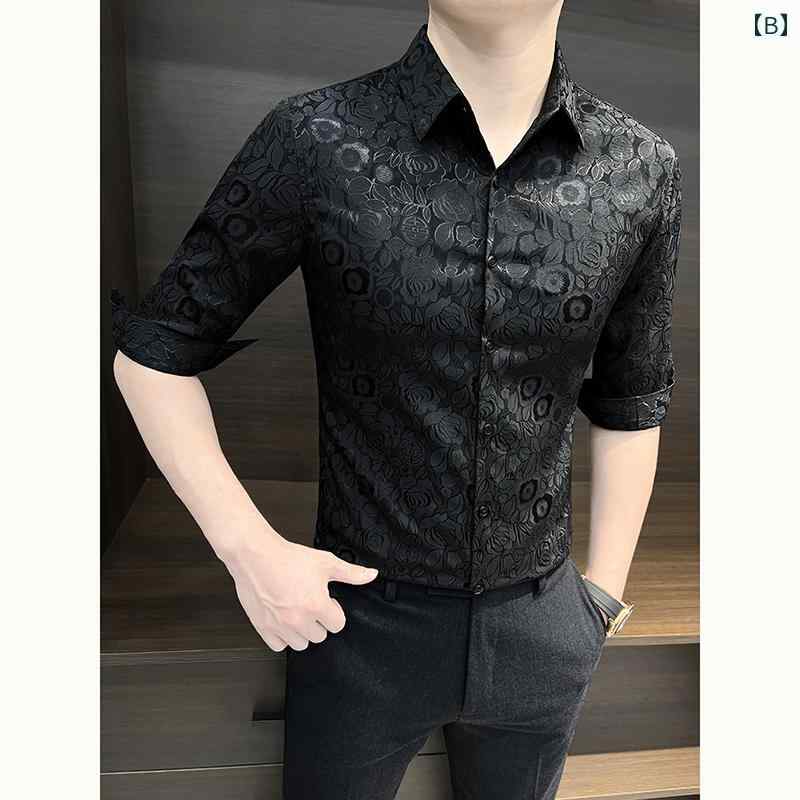 シャツ トップス メンズ おしゃれ スタイリッシュ 紳士 花柄 半袖 夏 ハイエンドプリント スリムフィット 大きいサイズ 薄手 通気性 シャツ トップス メンズ おしゃれ スタイリッシュ 紳士 花柄 半袖 夏 ハイエンドプリント スリムフィット 大きいサイズ 薄手 通気性