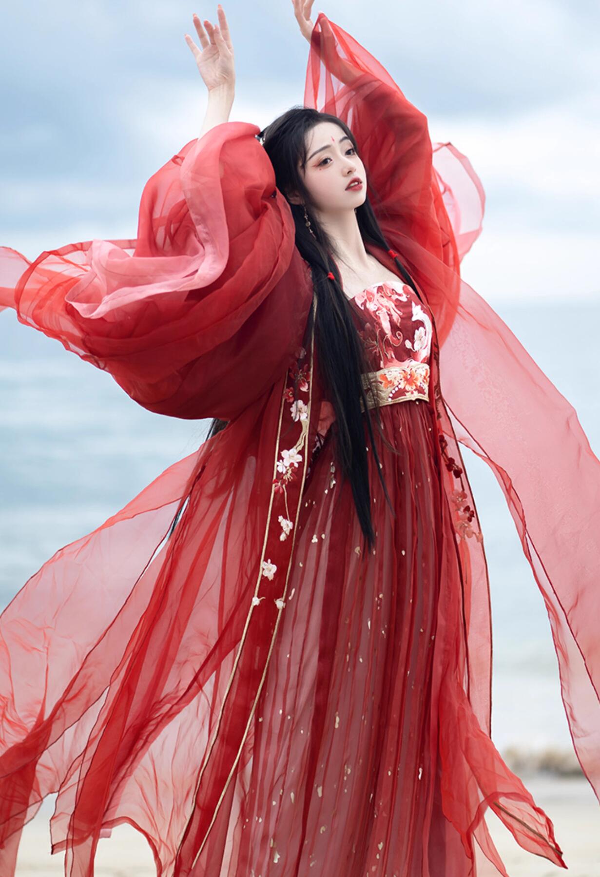 華やか漢服 中華コスプレ衣装 振り袖 引き裾 中国古代服装 九尾狐狸 刺しゅう コスプレ衣装 ワインレッド 姫様 中華衣裳 舞台 ステージ衣裳 演出 撮影 華流 仙女 妖精 コスチューム S M L 華やか漢服 中華コスプレ衣装 振り袖 引き裾 中国古代服装 九尾狐狸 刺しゅう コスプレ衣装 ワインレッド 姫様 中華衣裳 舞台 ステージ衣裳 演出 撮影 華流 仙女 妖精 コスチューム S M L