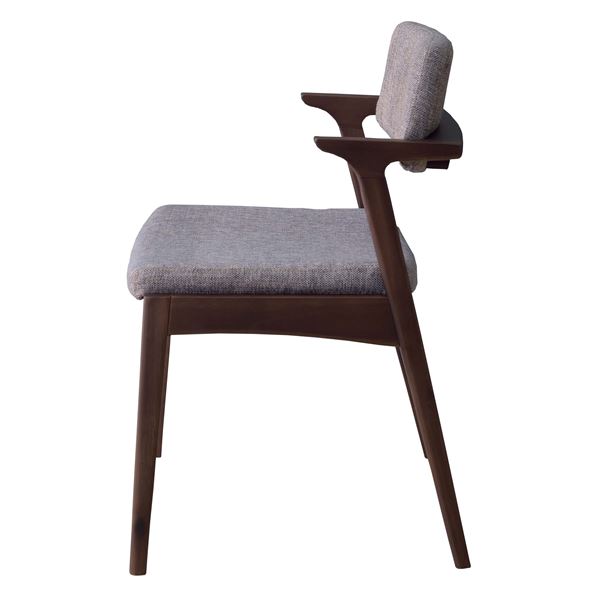 ダイニングチェア パーソナルチェア 約幅52cm グレー 木製 合皮 完成品 リビング 在宅ワーク 店舗 インテリア家具
