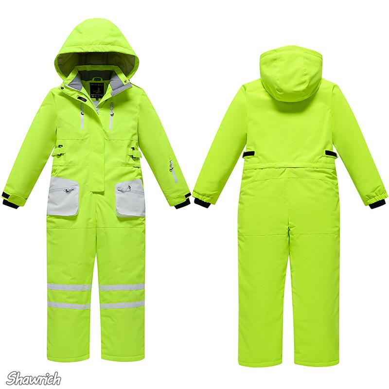 新品】ジュニアスノボウェア ビブパンツ キッズ子供 160黄色