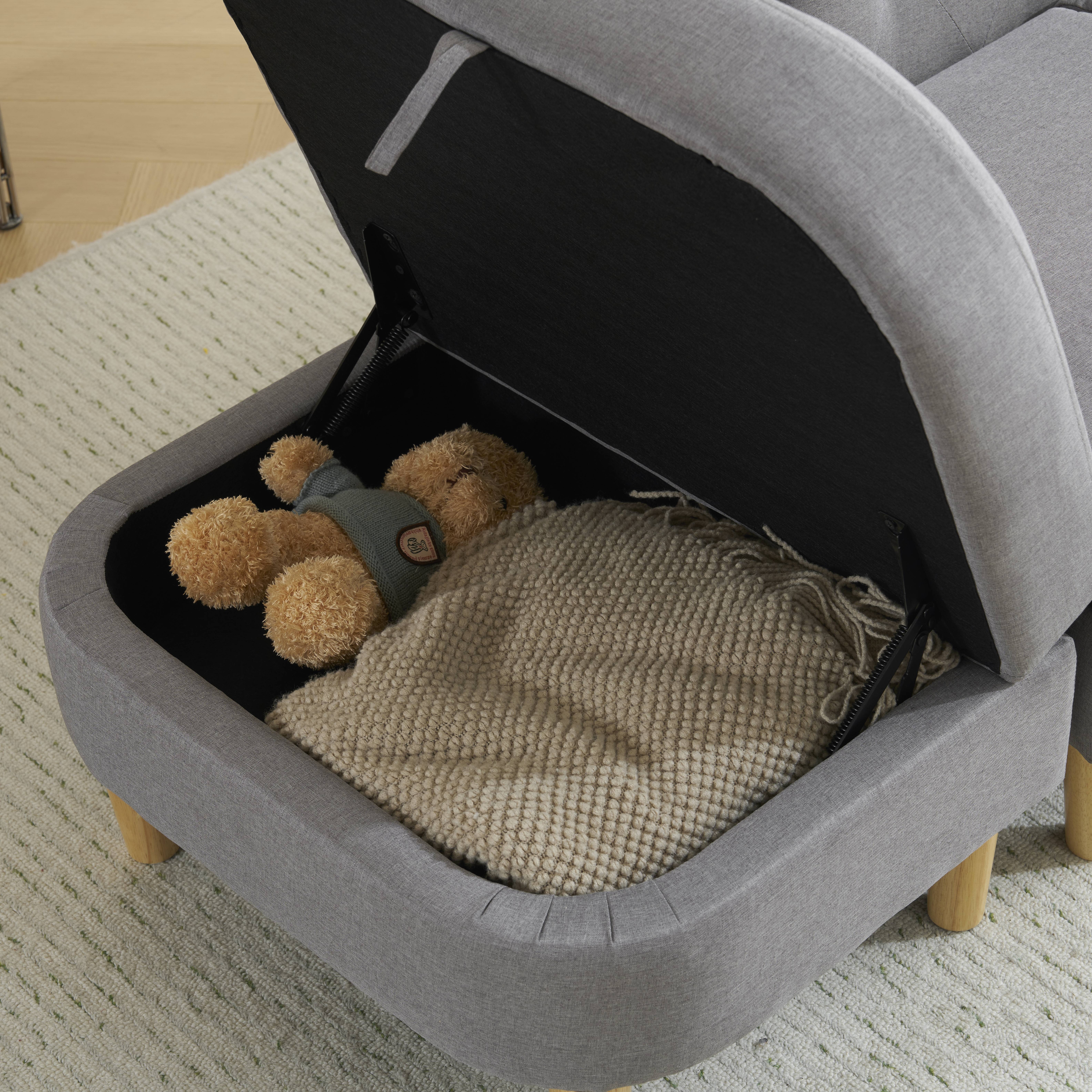 [国内即発送]ソファ 2-3人掛け カウチソファ 収納機能 左右に使える片肘 オットマン レイアウト ローソファ コーナーソファー l字ソファー100