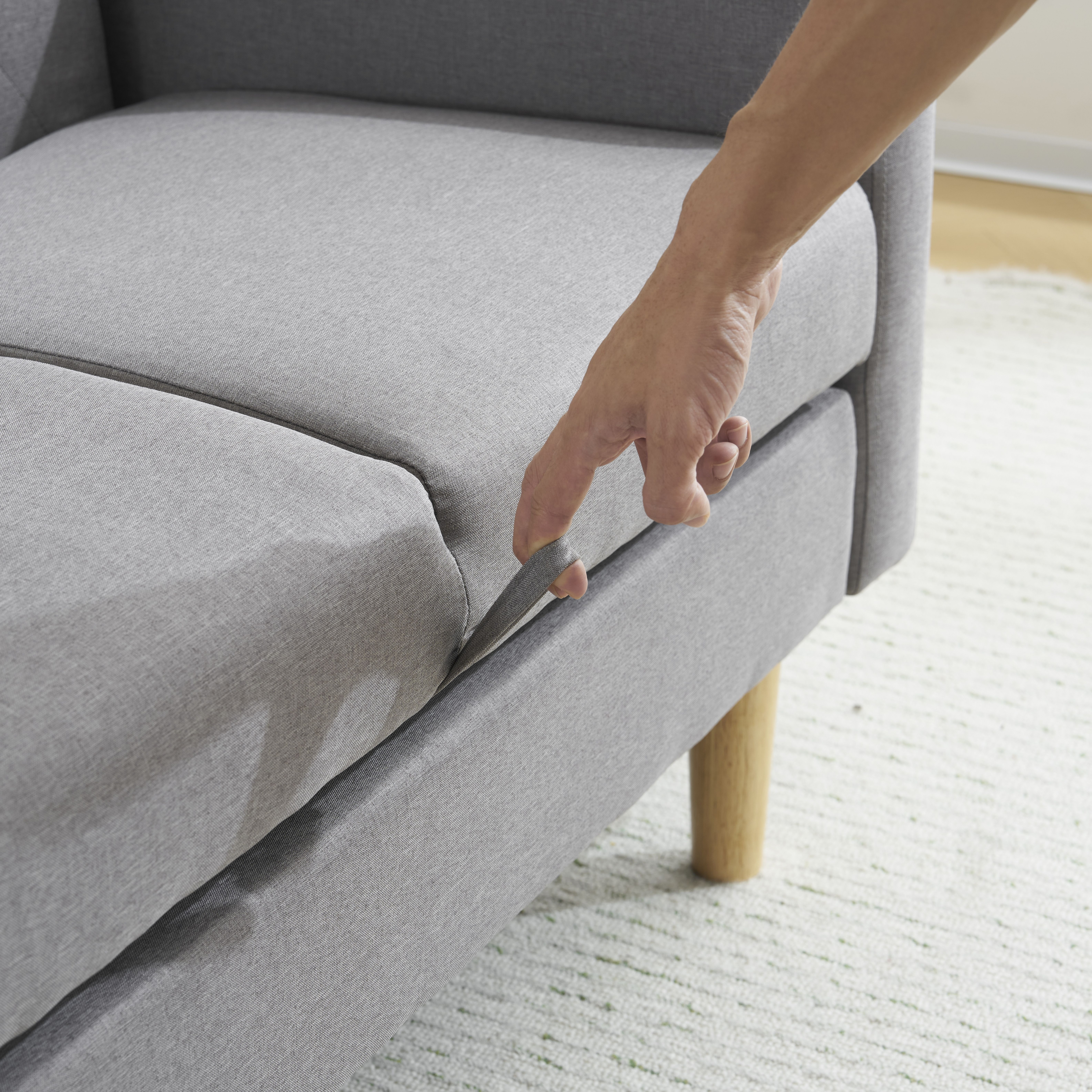 [国内即発送]ソファ 2-3人掛け カウチソファ 収納機能 左右に使える片肘 オットマン レイアウト ローソファ コーナーソファー l字ソファー100