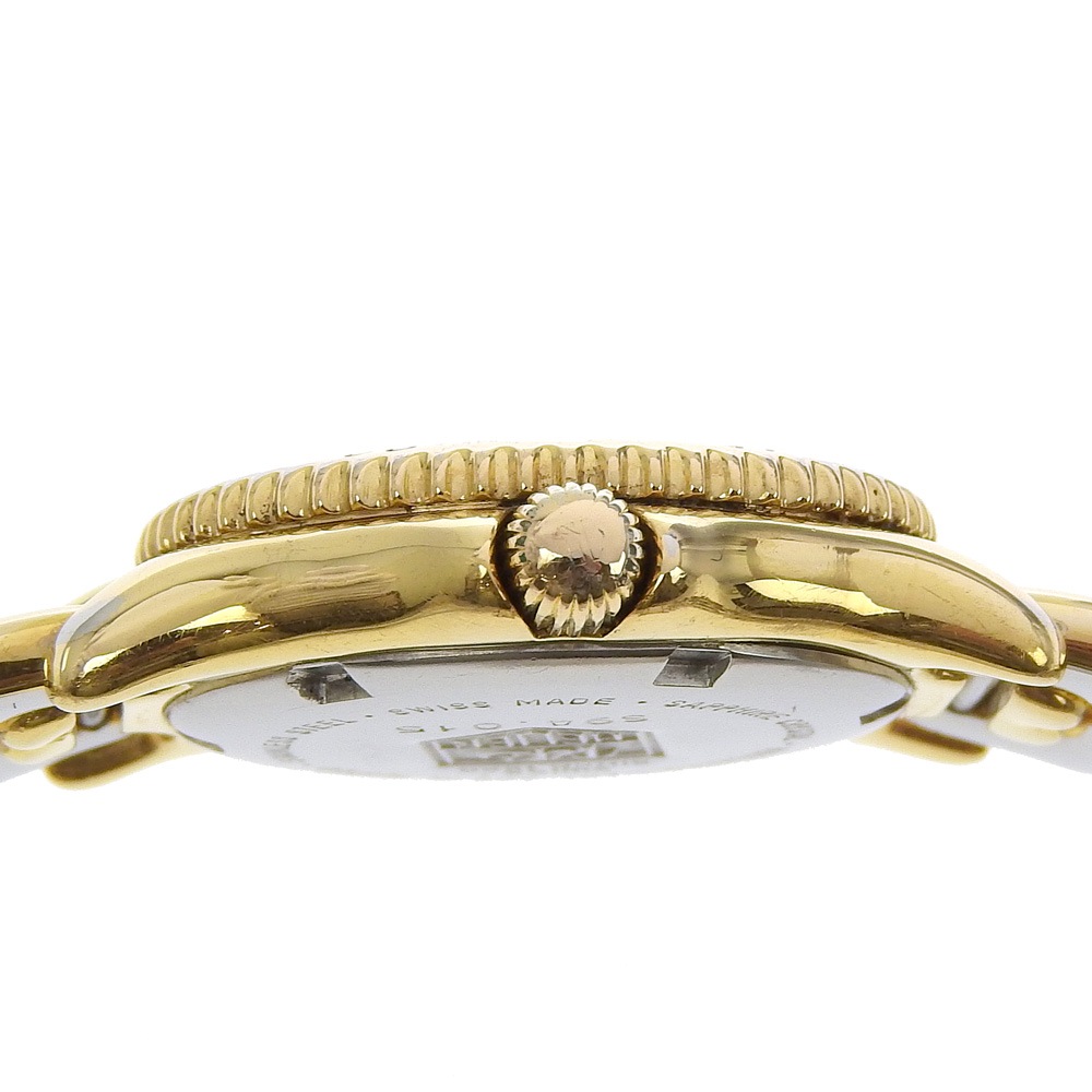 セル デイト S94.015 腕時計 金メッキ ステンレススチール クオーツ アナログ表示 レディース ベージュ文字盤 中古品 セル デイト S94.015 腕時計 金メッキ ステンレススチール クオーツ アナログ表示 レディース ベージュ文字盤 中古品