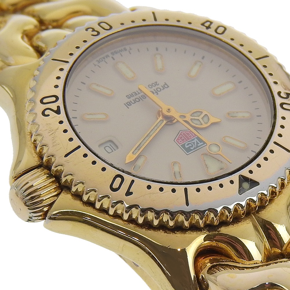 セル デイト S94.015 腕時計 金メッキ ステンレススチール クオーツ アナログ表示 レディース ベージュ文字盤 中古品 セル デイト S94.015 腕時計 金メッキ ステンレススチール クオーツ アナログ表示 レディース ベージュ文字盤 中古品