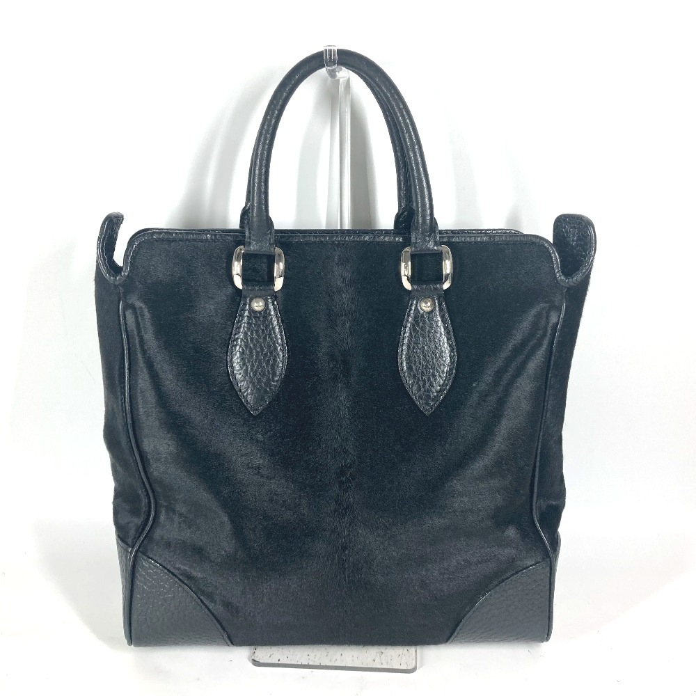 ショルダーバッグ M95247 カバウィスラー ハンドバッグ カバン 肩掛け 縦型 ハラコ ブラック