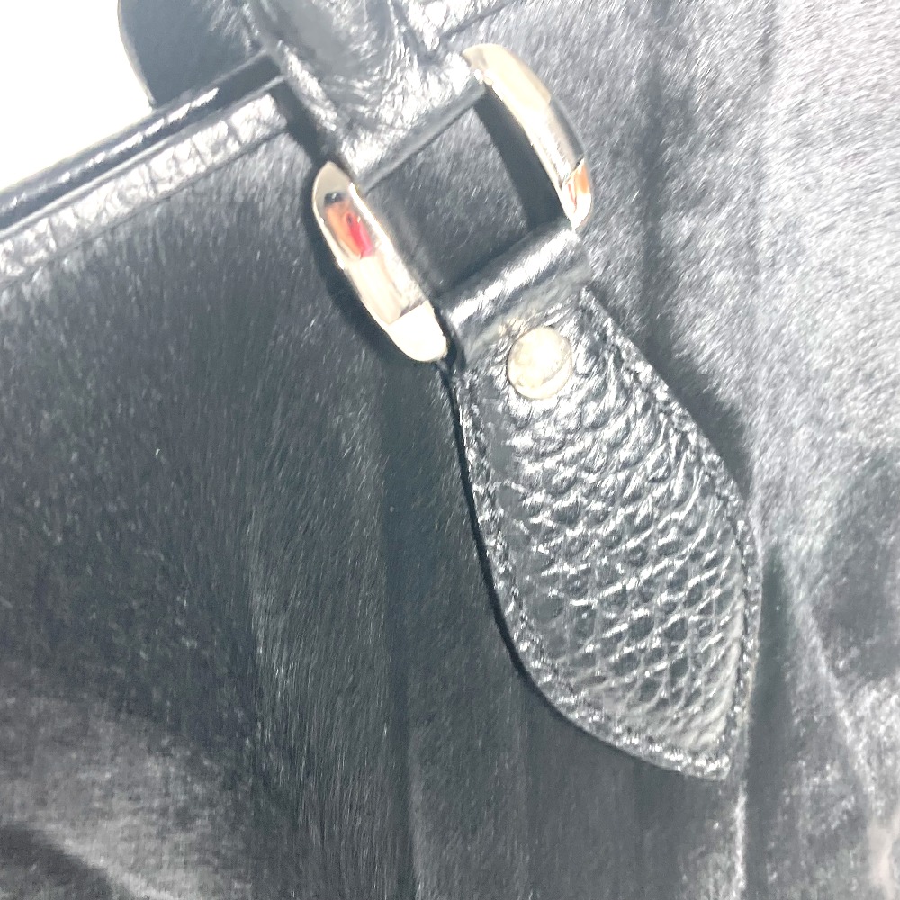 ショルダーバッグ M95247 カバウィスラー ハンドバッグ カバン 肩掛け 縦型 ハラコ ブラック