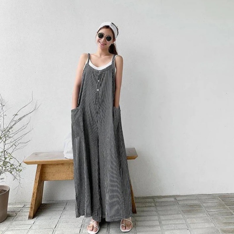 【2025新作】韓国 オーバーオール レディース サロペット チェック ストライプ柄 キャミワンピース ワンピース ロングタイプ ロングパンツ ノースリーブ カジュアル ゆったり 体型カバー 【2025新作】韓国 オーバーオール レディース サロペット チェック ストライプ柄 キャミワンピース ワンピース ロングタイプ ロングパンツ ノースリーブ カジュアル ゆったり 体型カバー