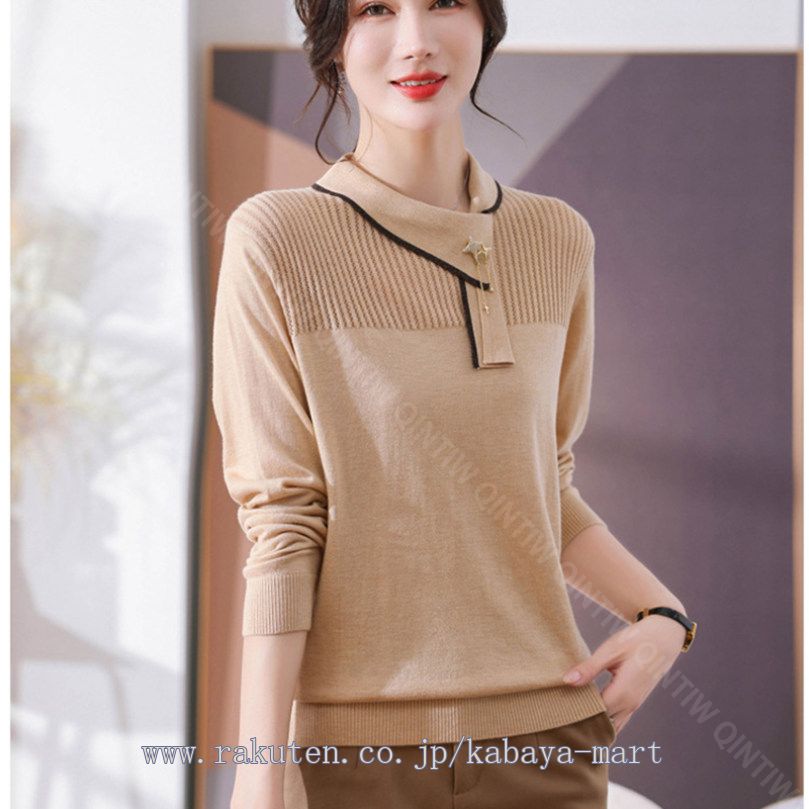 クーポン リブニット セーター ハイネック 長袖 暖かい 細見え トップス チュニック レディース ニット インナー タートルネック 薄手 大きいサイズ 可愛い 上品 Tシャツ おしゃれ オフィス 着