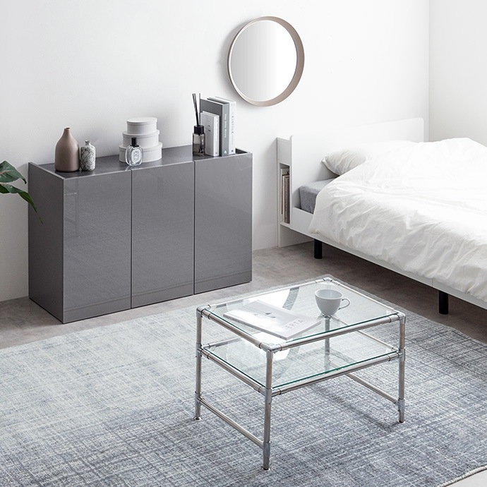 2way鏡面リビングボード 幅100cm フラットデザイン キャビネット 大容量収納 2way鏡面リビングボード 幅100cm フラットデザイン キャビネット 大容量収納