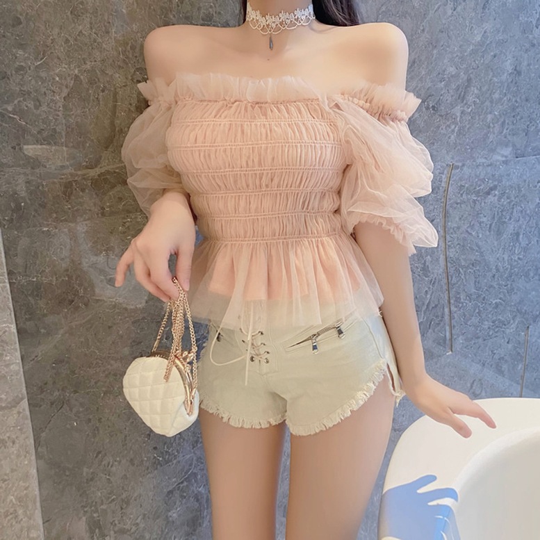 ブラウス トップス オフショルチュールシャーリングトップス レディース オフショルトップス シャーリングトップス 袖あり 半袖 肩出し オフショルダー レース シャツ チュール 無地 透け感 ブラウス トップス オフショルチュールシャーリングトップス レディース オフショルトップス シャーリングトップス 袖あり 半袖 肩出し オフショルダー レース シャツ チュール 無地 透け感