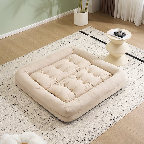 【アイボリー】ソファーベッド ソファ 6段調整可能 1人/2人掛け 折りたたみ アイボリー】ソファーベッド ソファ 6段調整可能 1人/2人掛け