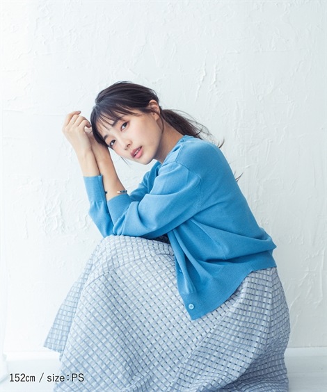 ロングスカート 小さいサイズ　綿混シアーチェック柄スカート　低身長さん小柄女性