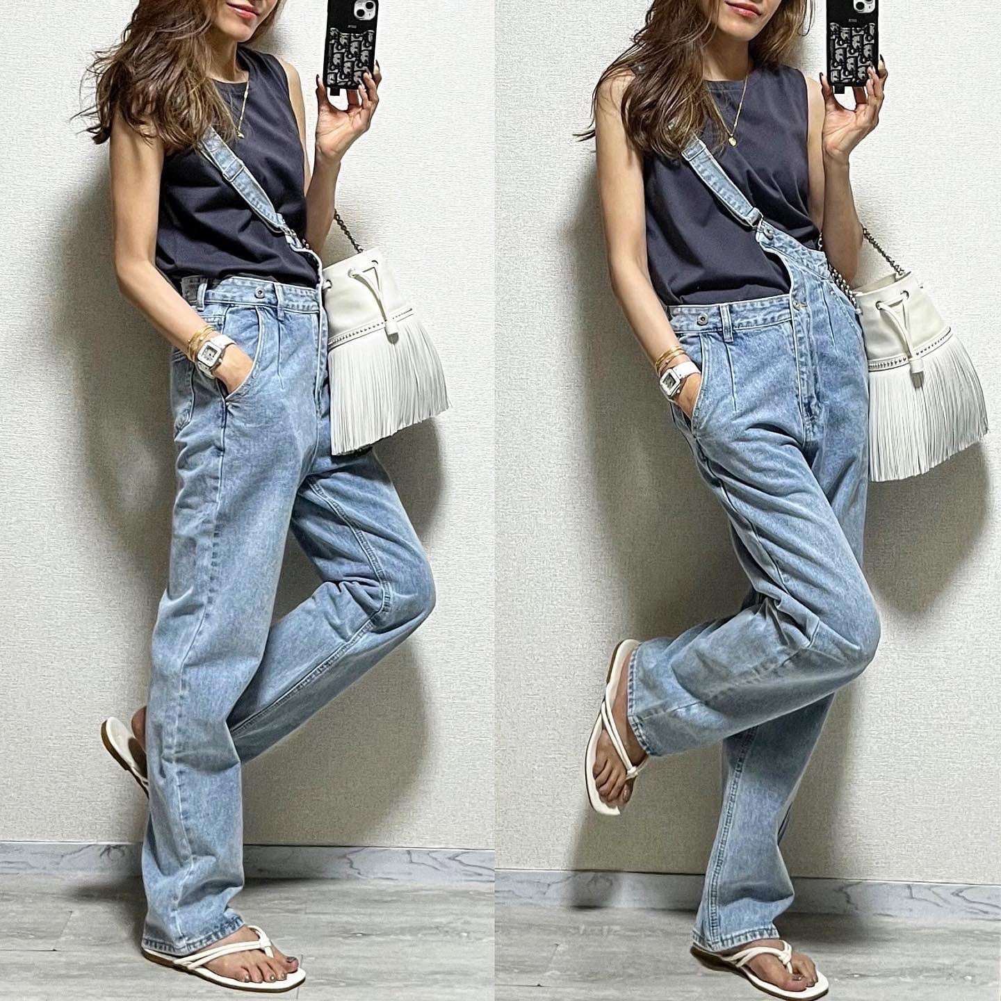 【韓国の人気爆発】 シンプルな着こなし欠かせないワンショルダーデニムサロペット 【韓国の人気爆発】 シンプルな着こなし欠かせないワンショルダーデニムサロペット