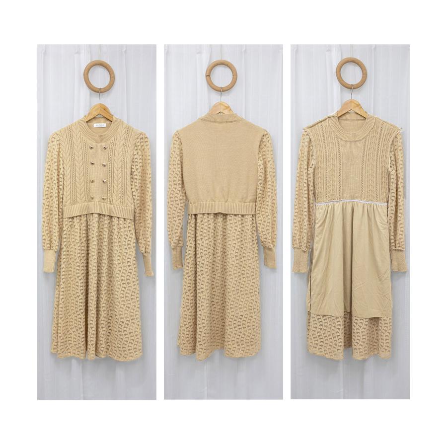 2025新品 【店長おすすめ】 ニットワンピース ランタンスリーブ 上品 新商品プロモーション,数量限定 2025新品 【店長おすすめ】 ニットワンピース ランタンスリーブ 上品 新商品プロモーション,数量限定