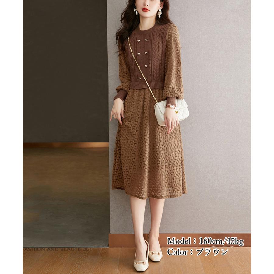 2025新品 【店長おすすめ】 ニットワンピース ランタンスリーブ 上品 新商品プロモーション,数量限定 2025新品 【店長おすすめ】 ニットワンピース ランタンスリーブ 上品 新商品プロモーション,数量限定