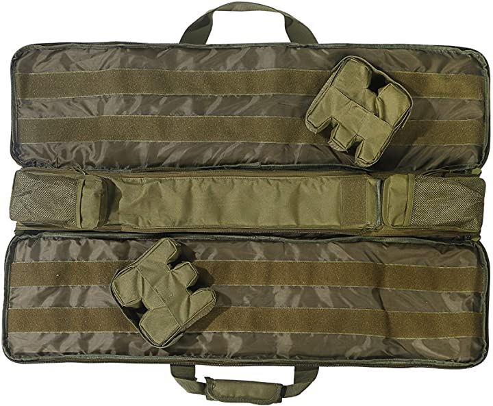 ガンケース 大容量 W100cm 2本 2丁 収納 ライフル ソフト サバゲー カメラ 三脚 釣り