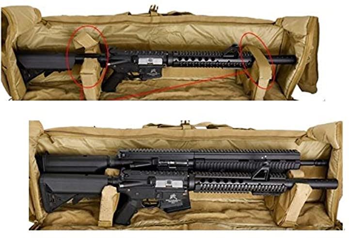 ガンケース 大容量 W100cm 2本 2丁 収納 ライフル ソフト サバゲー カメラ 三脚 釣り