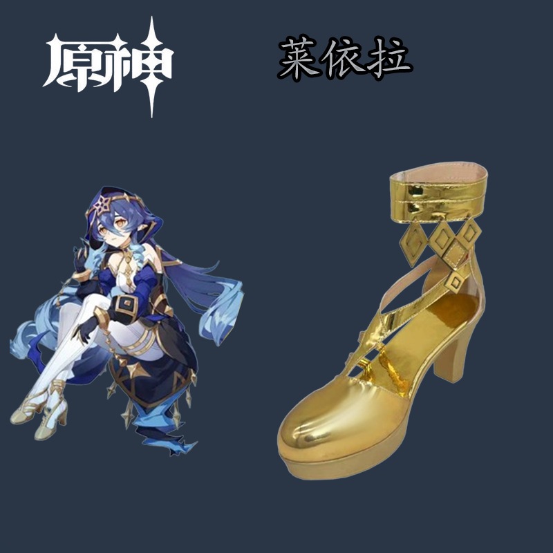 原神ライラ靴漫画展示二次元絵デザインパフォーマンスシューズハイヒールサンダル